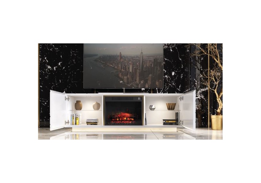 Mueble TV con chimenea electrica CH13 - Franco Furniture